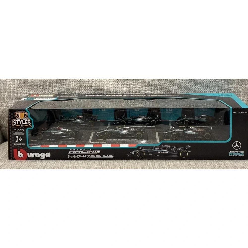 Burago 1:43 Scale Mercedes Benz Formula F1‎ Die Cast Racing Car 6-pack Set New